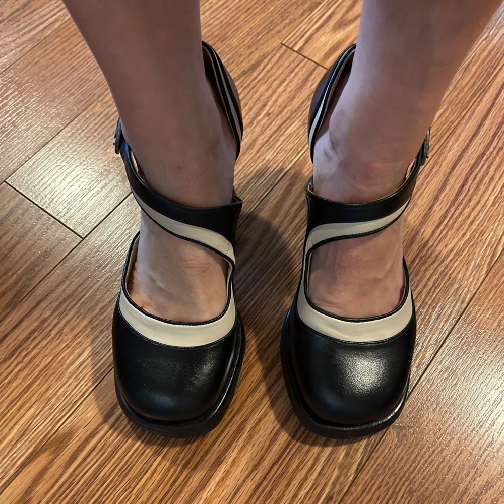 Like New Fluevog Black and White Heels - Picture 5 of 16